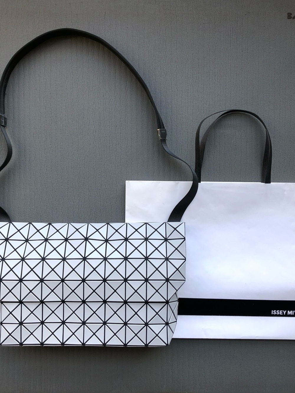 Brand New Unused Issey Miyake BaoBao White Flap Crossbody Bag